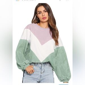 Corduroy Color Block top